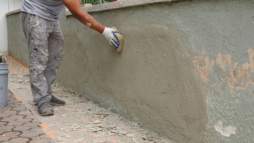 patch a wall using stucco